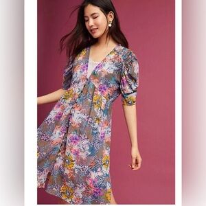 ANTHROPOLOGIE Akemi + Kin Valencia Floral Dress size Large